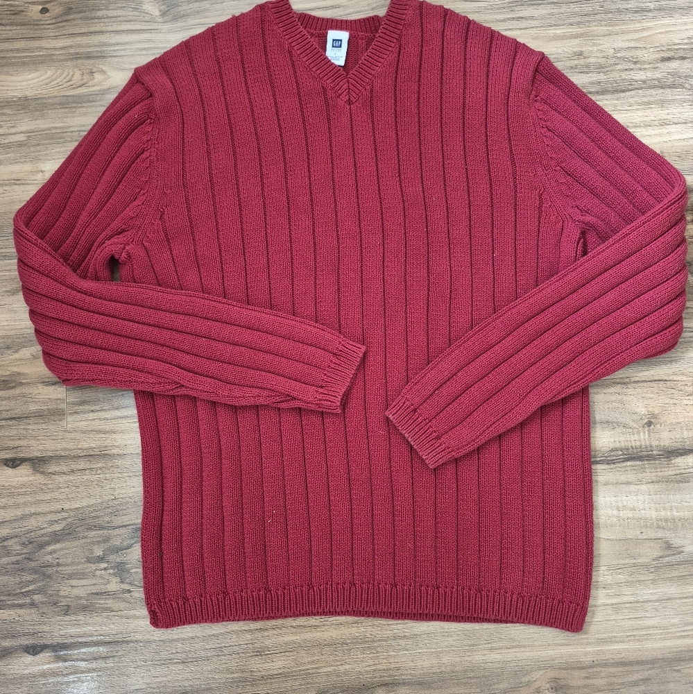 Gap Size L Mens V Neck Pullover Sweater